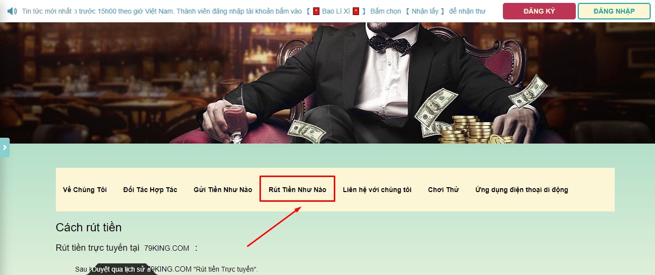 Những điều cần lưu ý khi rút tiền 79king