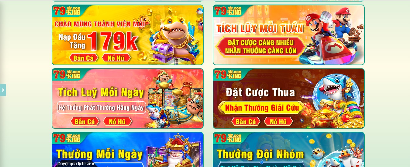 Ưu đãi hoàn trả tiền cược tại 79king - Hoàn tiền lên đến 100%