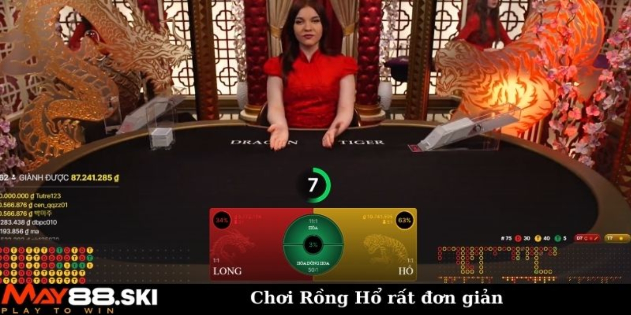 Chơi Rồng Hổ rất đơn giản