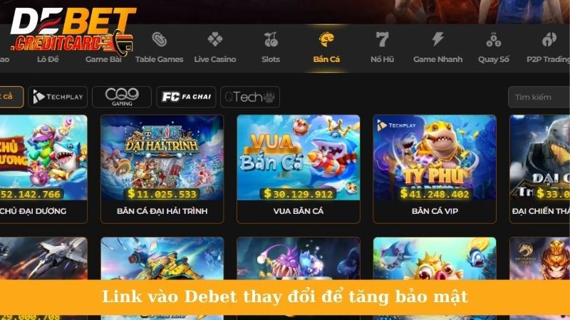 Link vào Debet thay đổi để tăng bảo mật